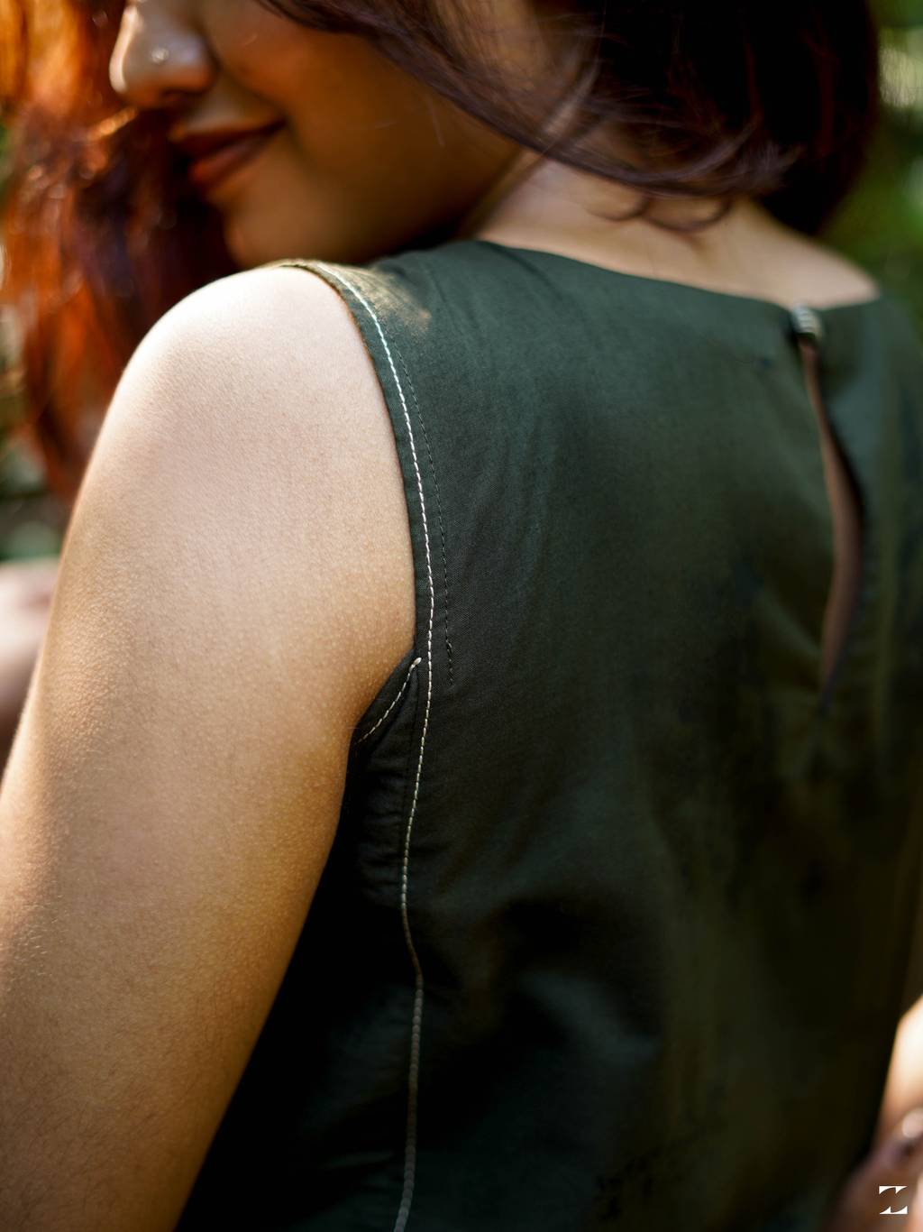 Forest green dress – view 2