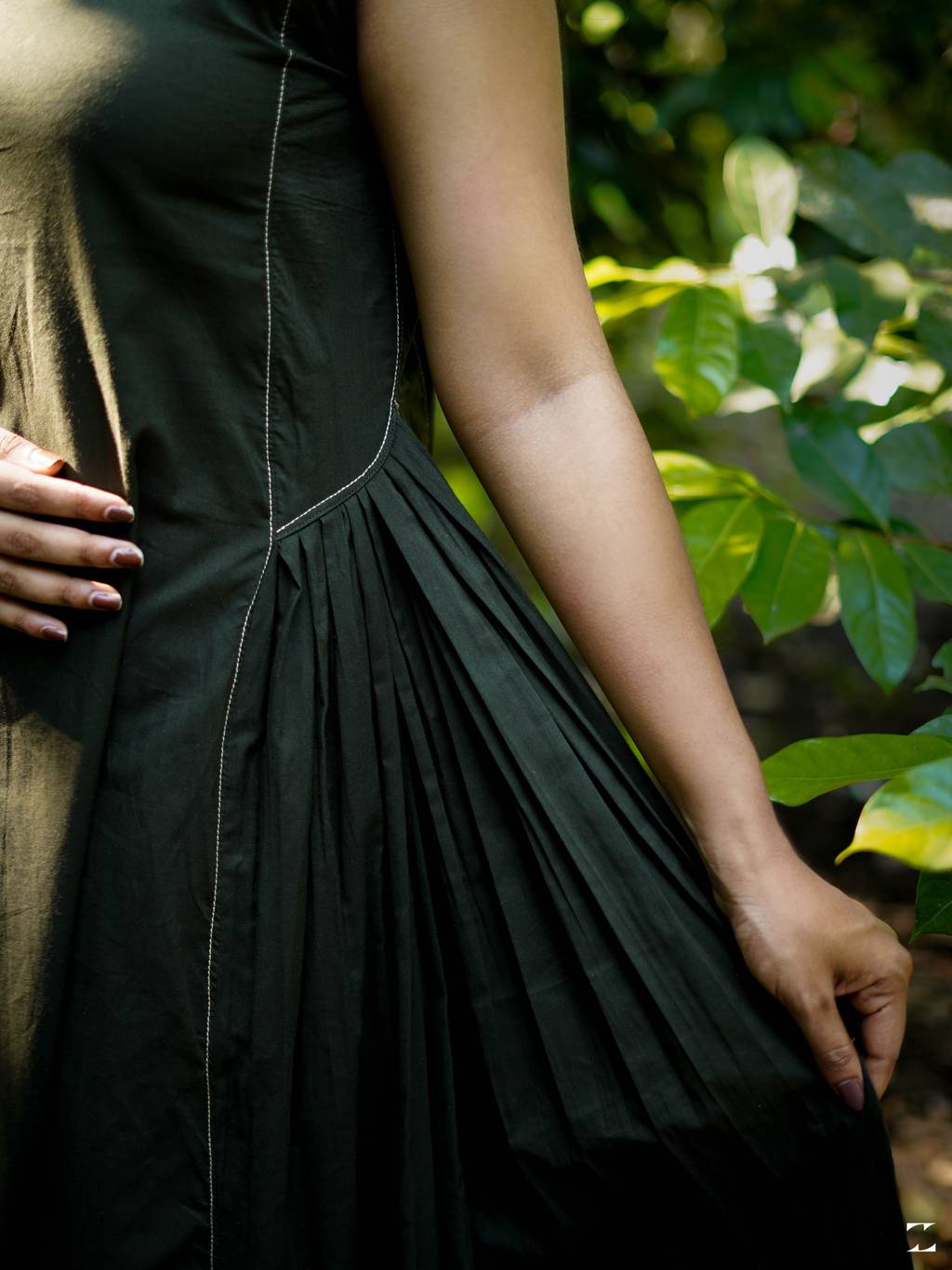 Forest green dress – view 3
