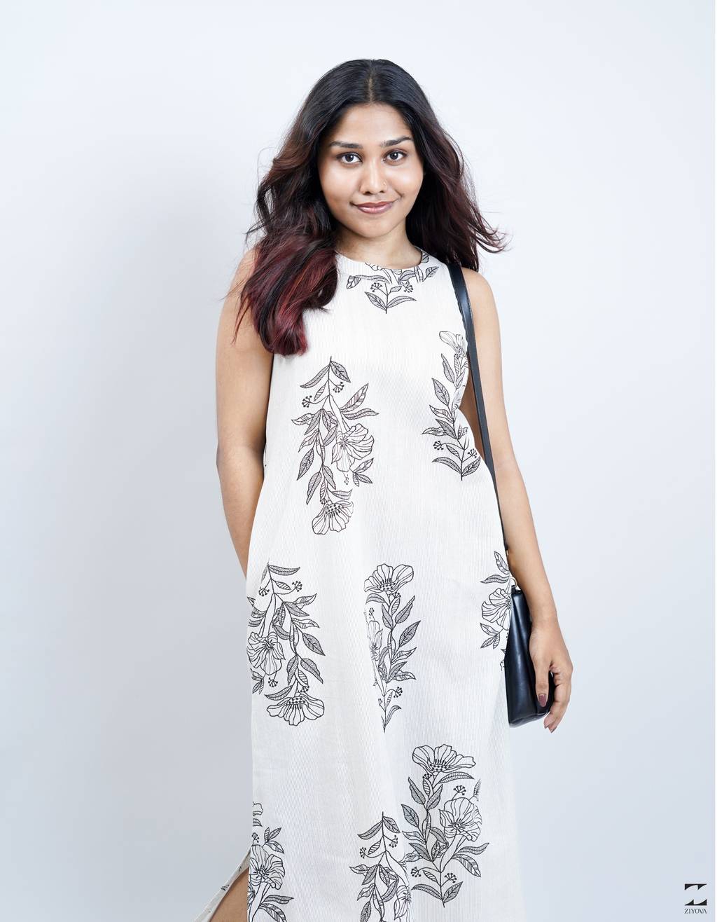 Floral sketch dress – view 2