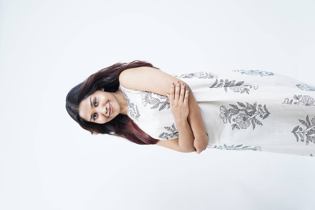 Floral sketch dress – view 3