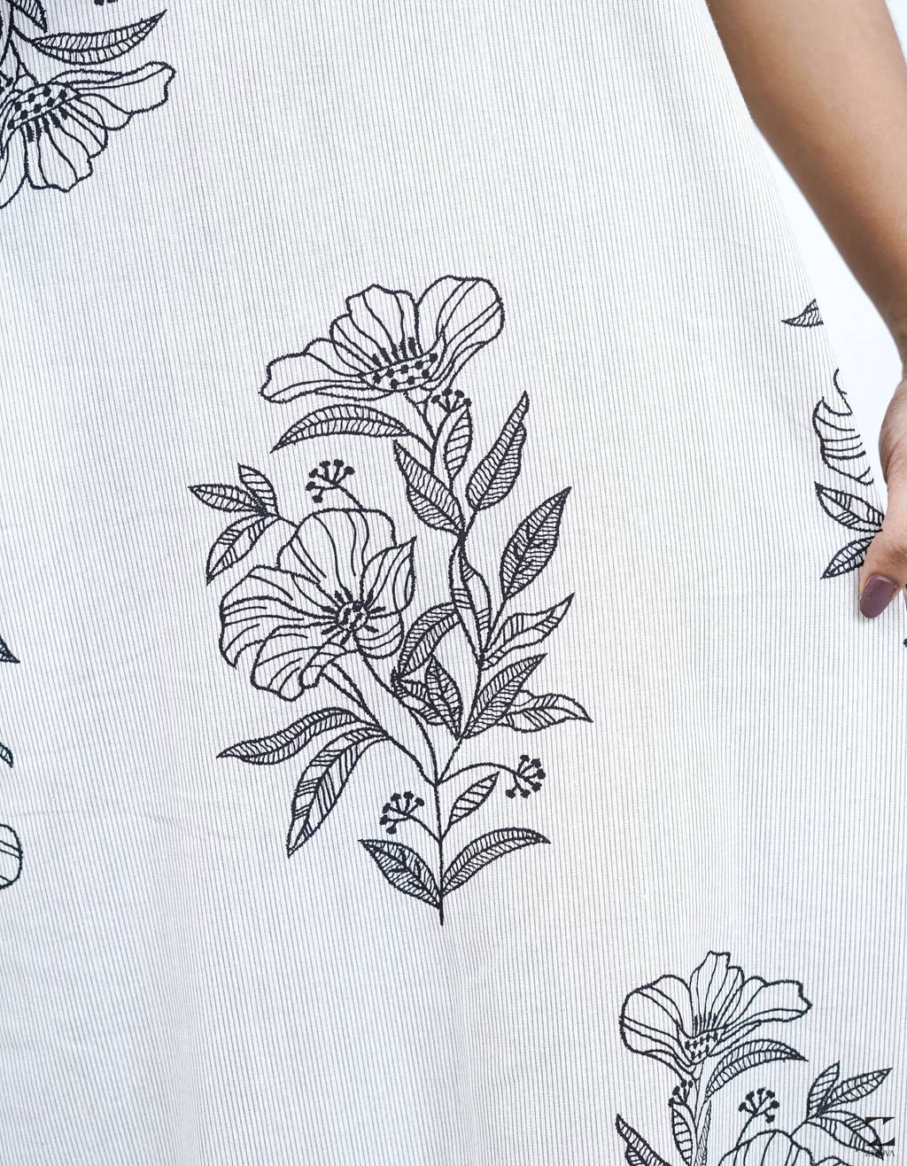 Floral sketch dress – view 4