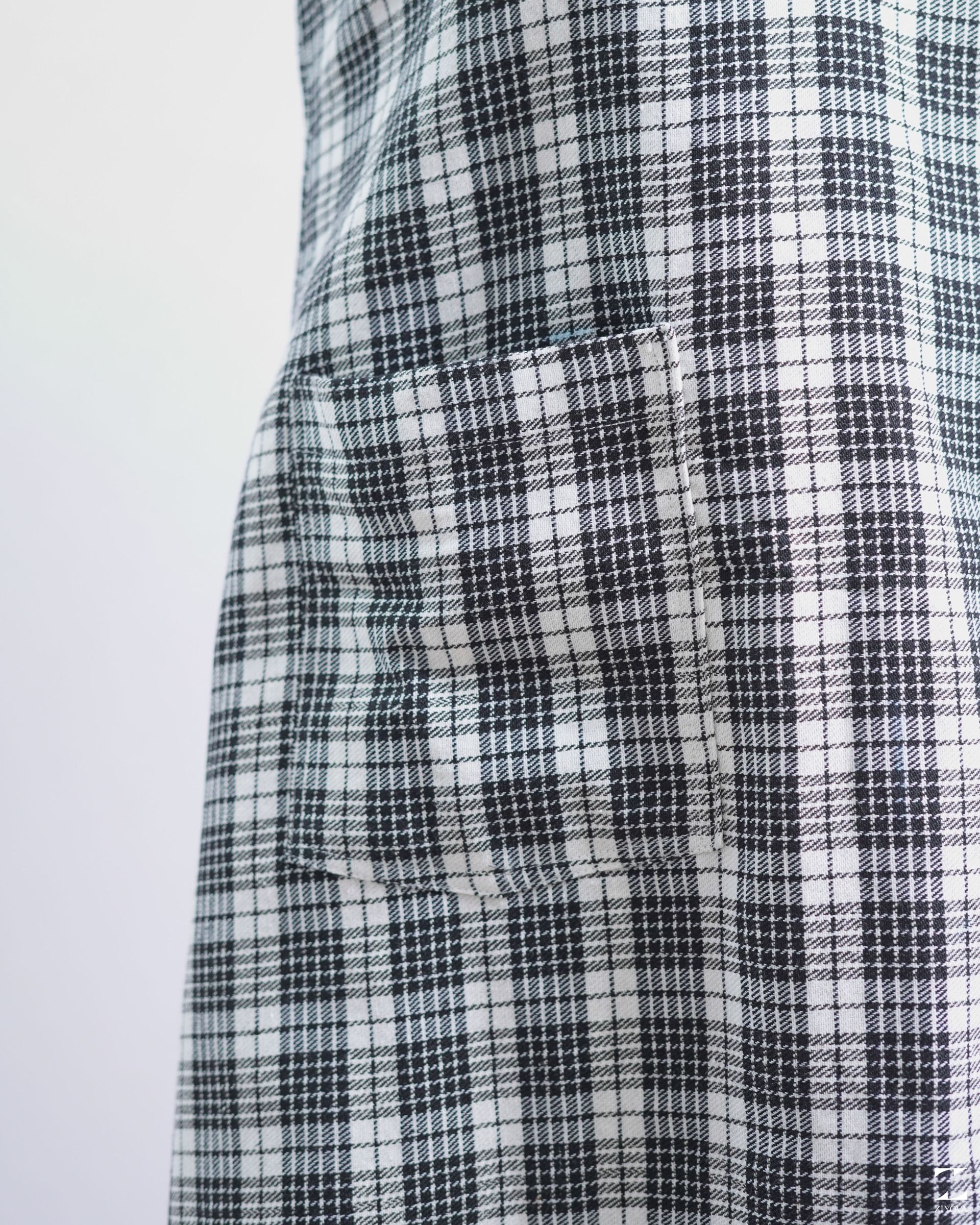 Woven twist check dress – view 5