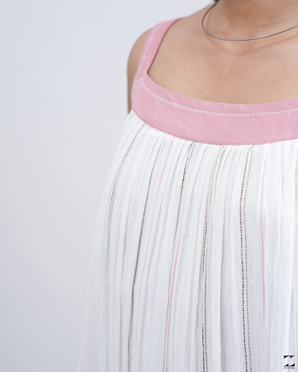 Pink salt long dress – view 4