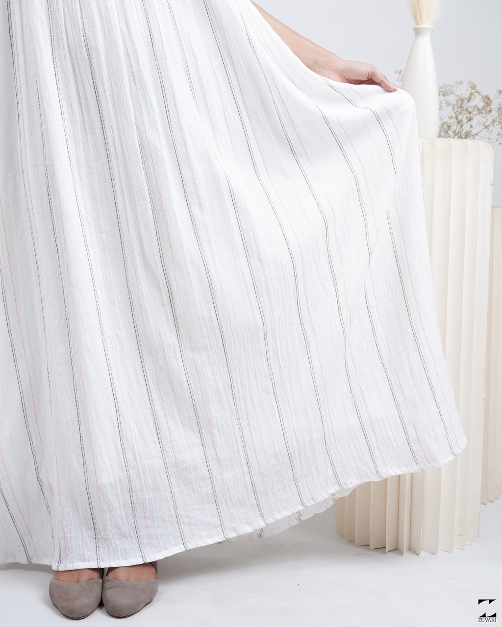 Pink salt long dress – view 5