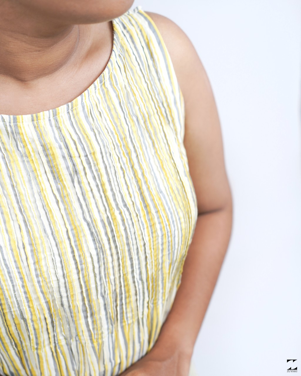 Lemon strip dress – view 5